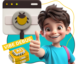 Тестирование & Vibe Debug. Охотники за багами - КИБЕРшкола программирования для детей, компьютерные курсы для школьников, начинающих и подростков - KIBERone г. Артём