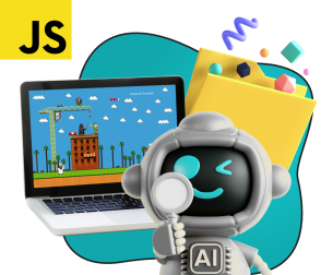 Язык программирования JavaScript + AI. Проектное обучение + геймификация + AI-помощники - КИБЕРшкола программирования для детей, компьютерные курсы для школьников, начинающих и подростков - KIBERone г. Артём